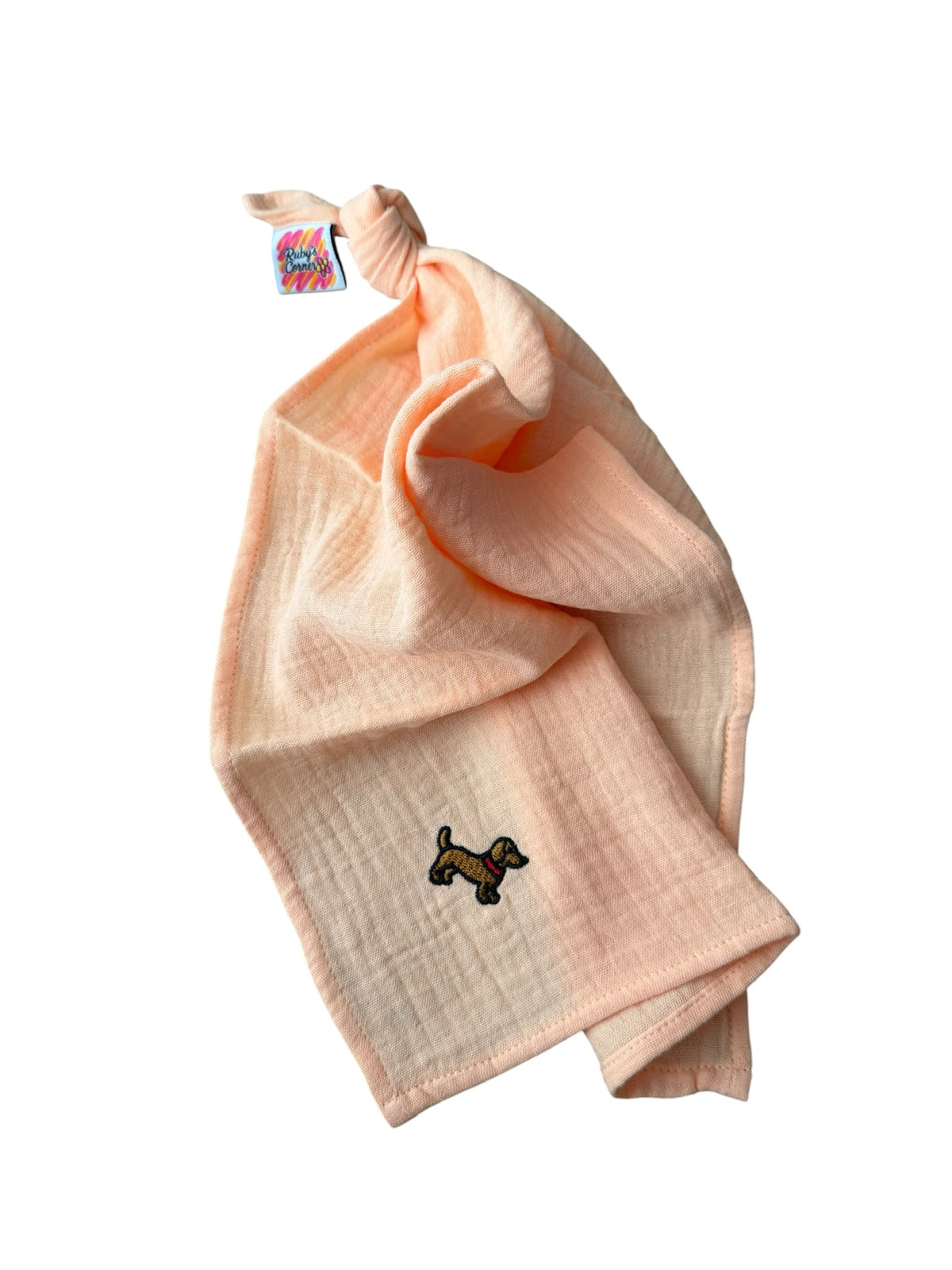 Multifunctionele mousseline doek -   Licht Zalm - Teckel