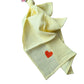 Multifunctionele mousseline doek -    Geel - Hartje