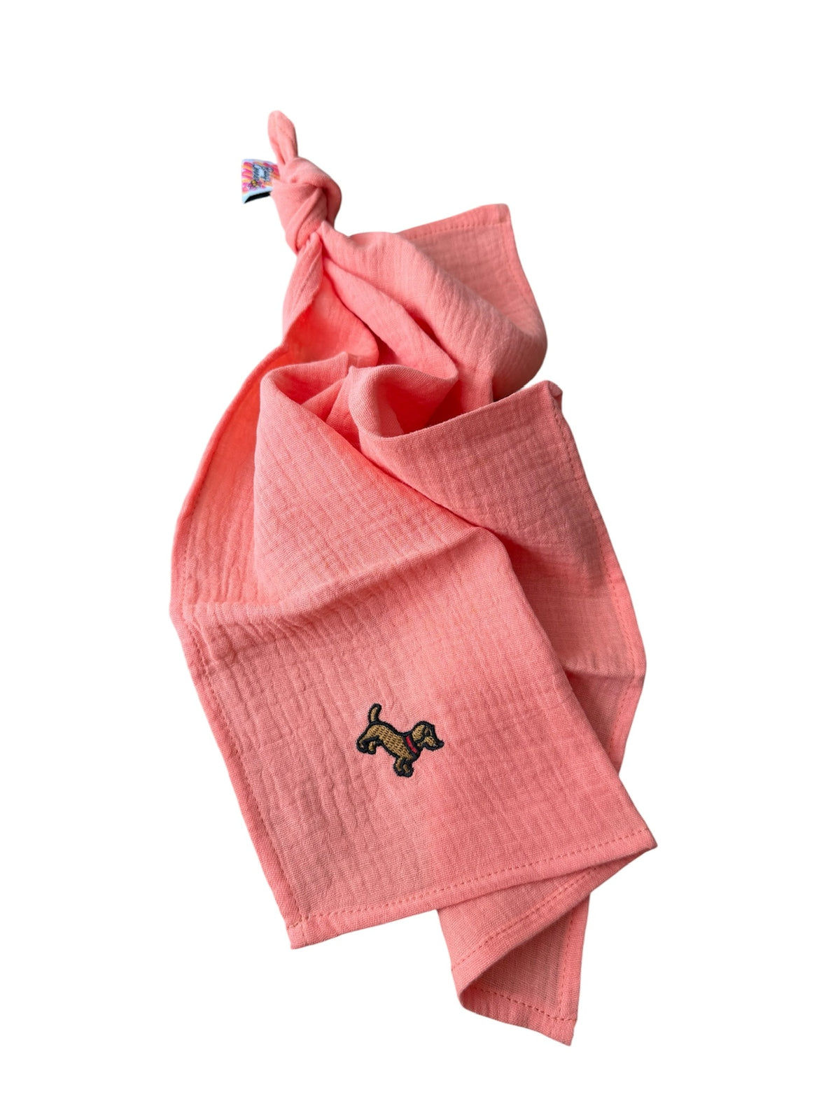 Multifunctionele mousseline doek -   Donker Zalm - Teckel