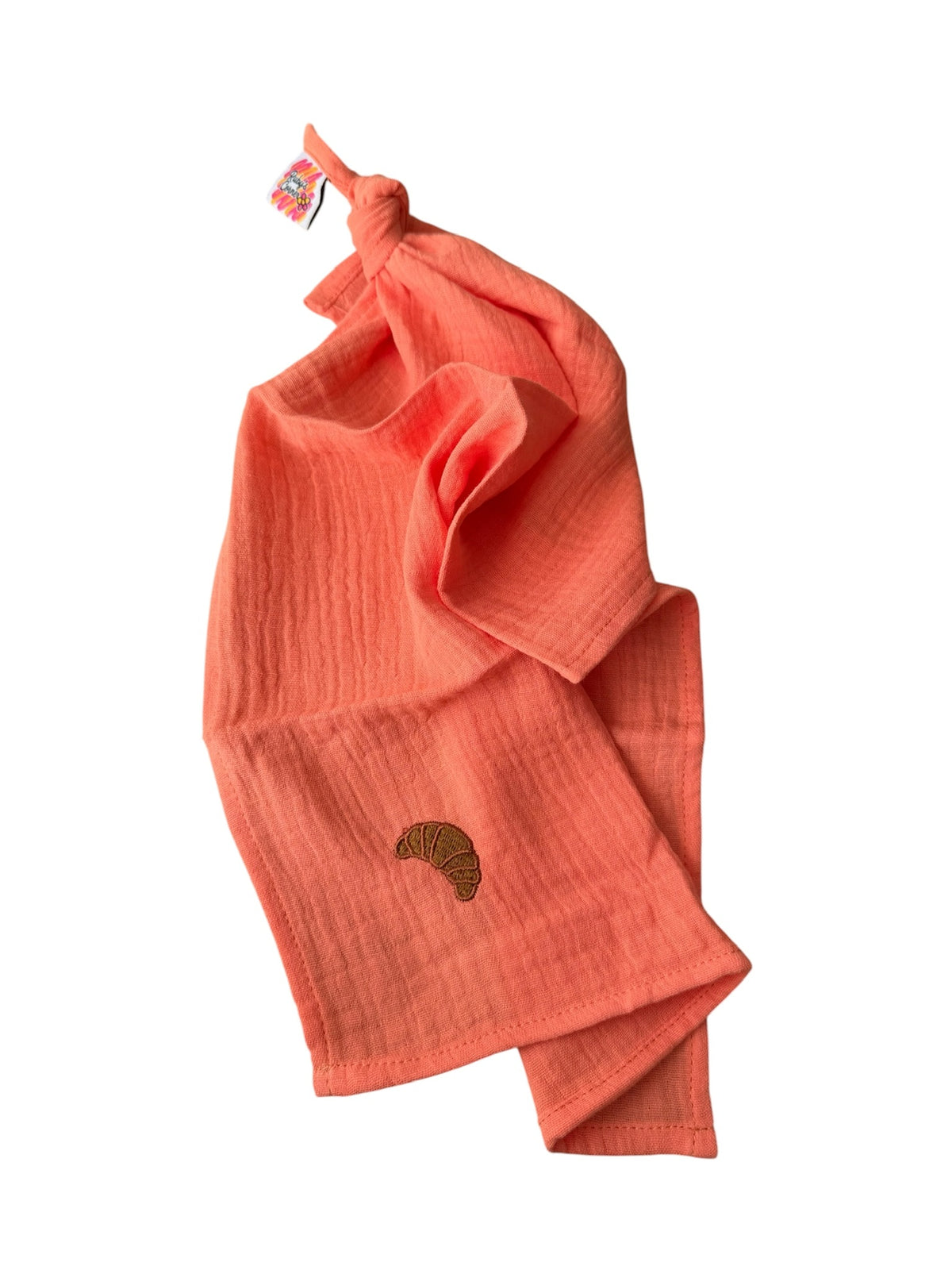 Multifunctionele mousseline doek -    Donker Zalm - Croissant