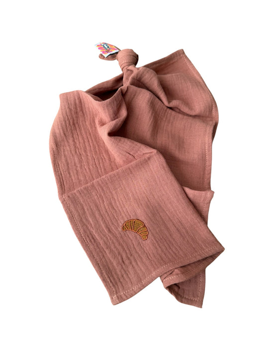 Multifunctionele mousseline doek -    Bruin - Croissant