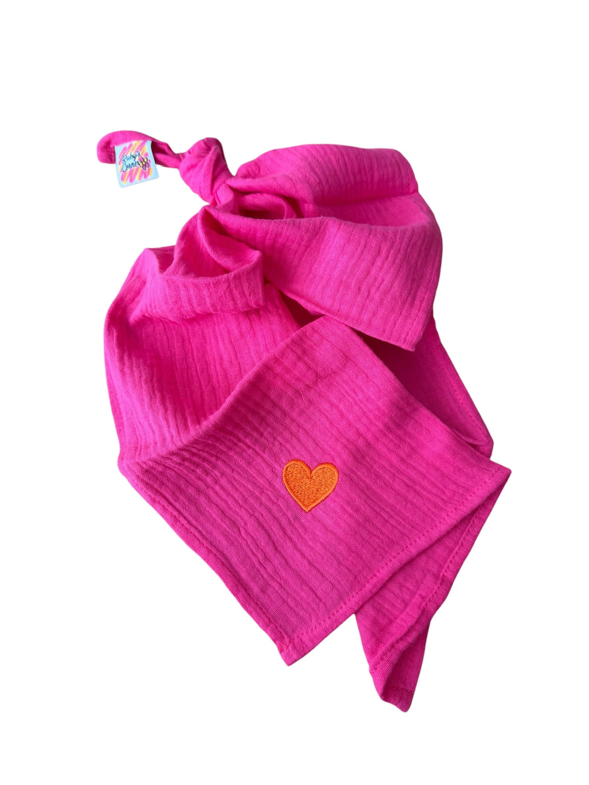 Multifunctionele mousseline doek -    Cerise - Hartje