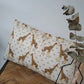 Kussenhoes met giraffe patroon, linnenlook 30x50cm