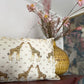 Kussenhoes met giraffe patroon, linnenlook 30x50cm