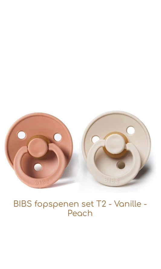 BIBS Fopspeen Set T2- Vanilla/Peach