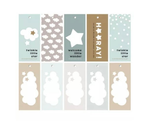 Cadeaulabel - Baby/Jongen - set 5 stuks