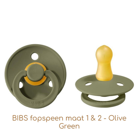 Bibs Fopspeen Olive 6-18 mndn maat 2