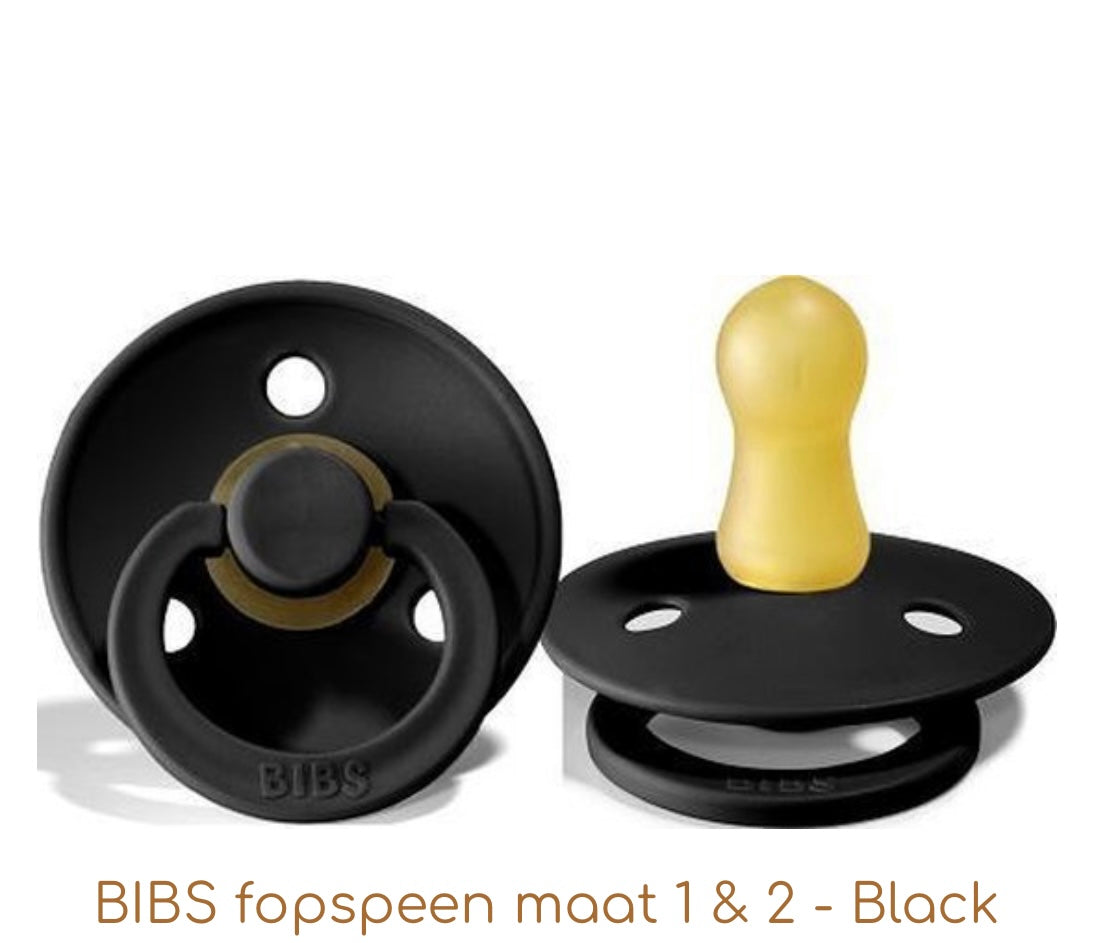 Bibs Fopspeen 0-6mnd Black