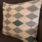 Kussenhoes groen/wit wieber 40x40