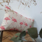 Kussenhoes met flamingo, linnenlook 30x50cm