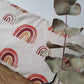 Kussenhoes regenboog patroon, linnenlook 30x50cm