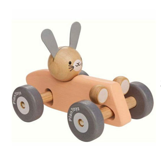 plan toys raceauto - konijn pastel