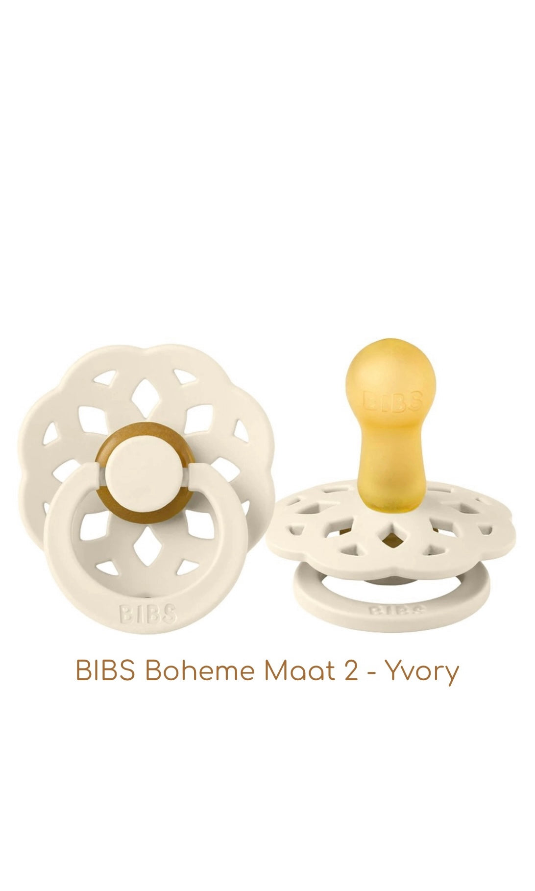 Bibs Fopspeen Boheme 6-18mnd Ivory