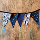 Vlaggenlijn blauw, veren