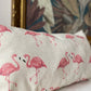 Kussenhoes met flamingo, linnenlook 30x50cm