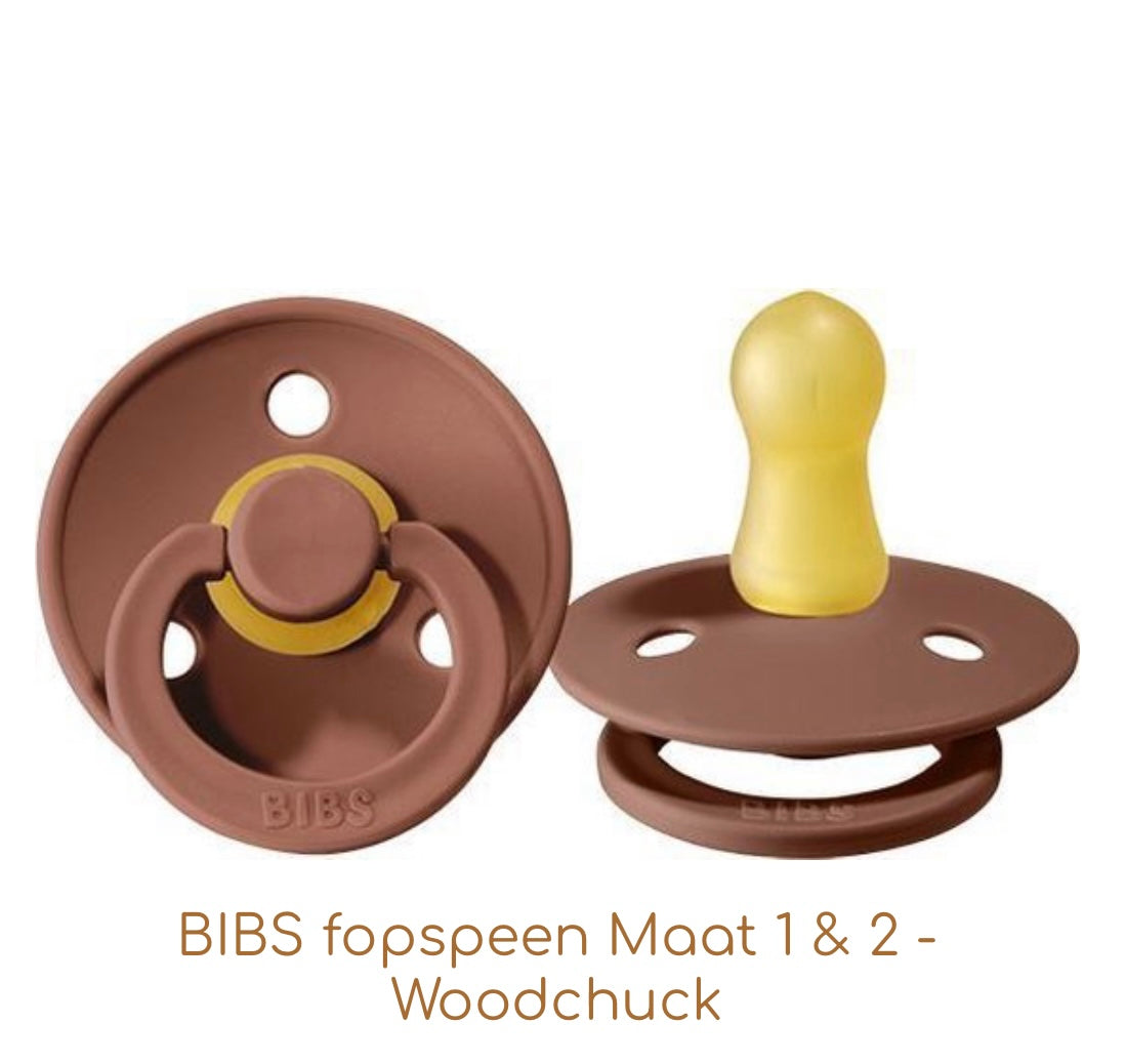 Bibs Fopspeen Woodchuck 0-6mndn Maat 1