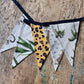 Vlaggenlijn giraffe, linnenlook, panter