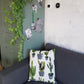 Kussenhoes met cactus patroon, linnenlook 40x40cm