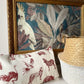 Kussenhoes met bordeaux dierenprint, linnenlook 30x50