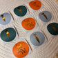 Cadeausticker - Sint en Piet/wortel - 9 stuks