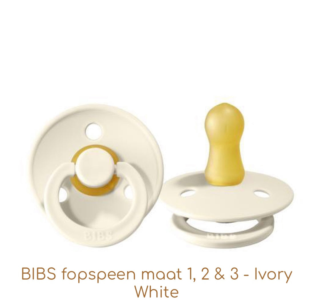 Bibs Fopspeen 0-6mnd Ivory